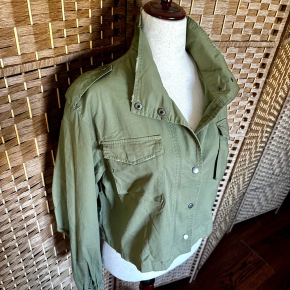 Army green Ten Sixty Sherman cropped jacket XL - Picture 3 of 11